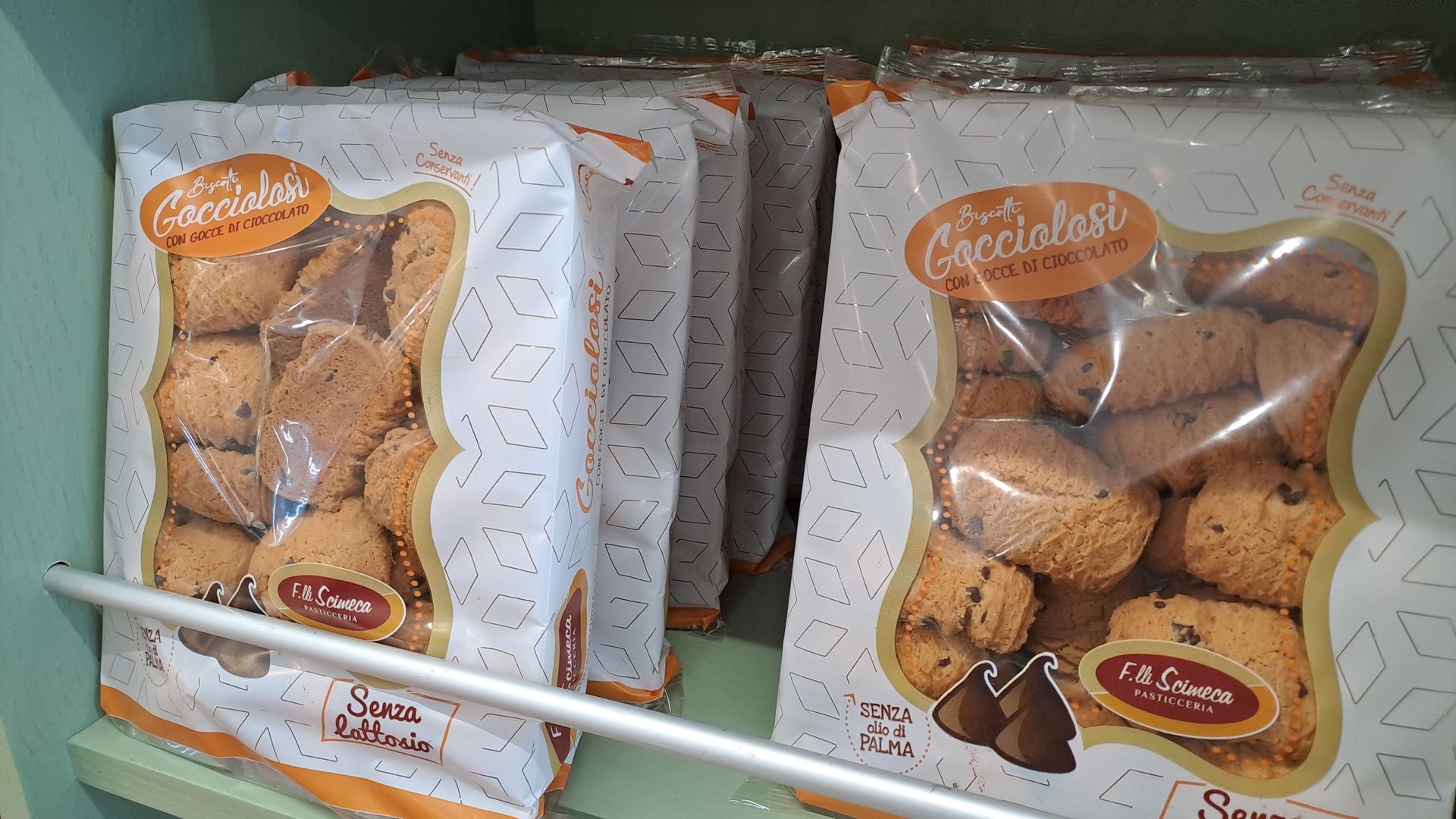 Biscotti imbustati della pasticceria Scimeca