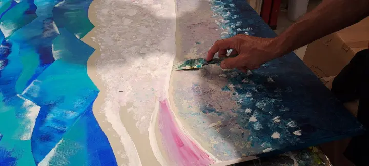 pittore al lavoro